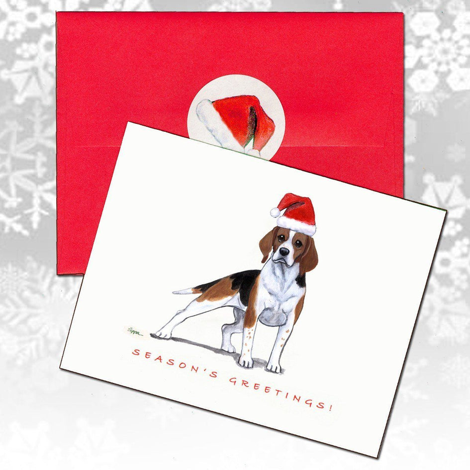 Beagle Christmas Note Cards