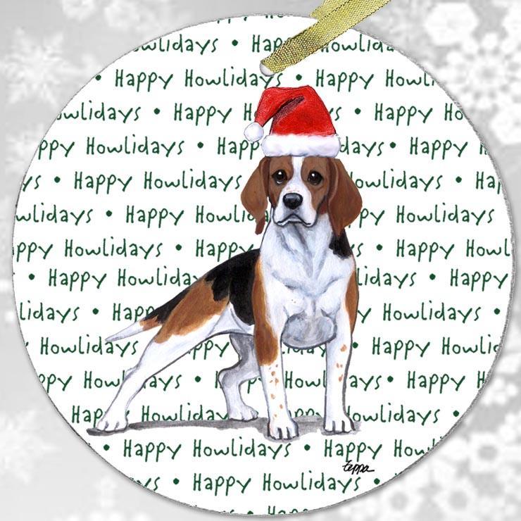 Beagle "Happy Howlidays" Ornament
