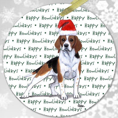 Beagle "Happy Howlidays" Ornament