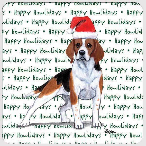 Beagle "Happy Howlidays" Coaster