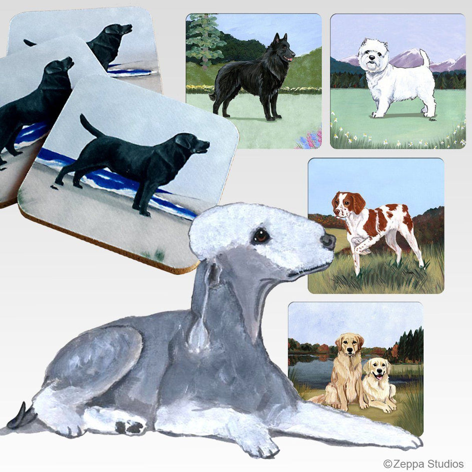 Bedlington Terrier Scenic Coaster