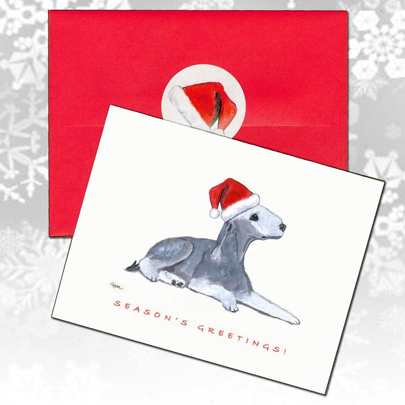 Bedlington Terrier Christmas Note Cards