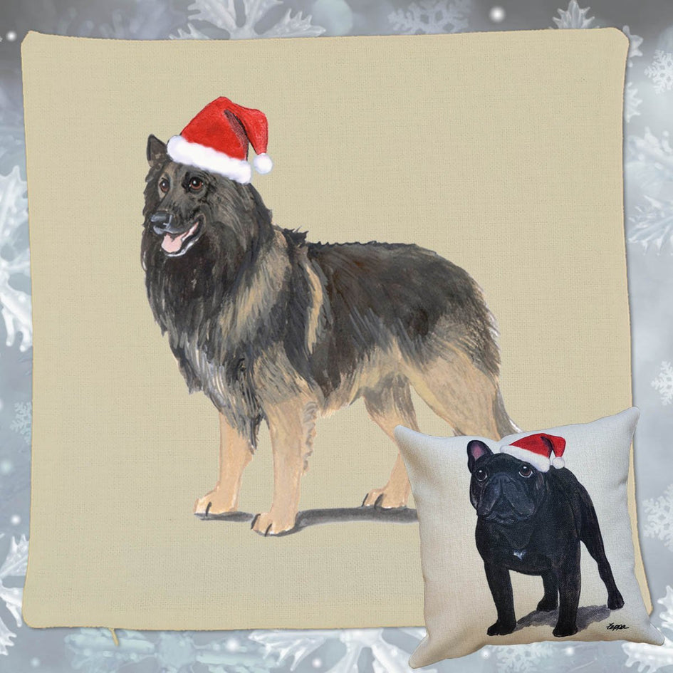 Belgian Tervuren Santa Pillow Cover