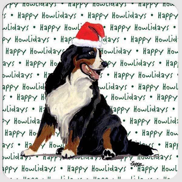 Bernese Mountain Dog "Happy Howlidays" Coaster