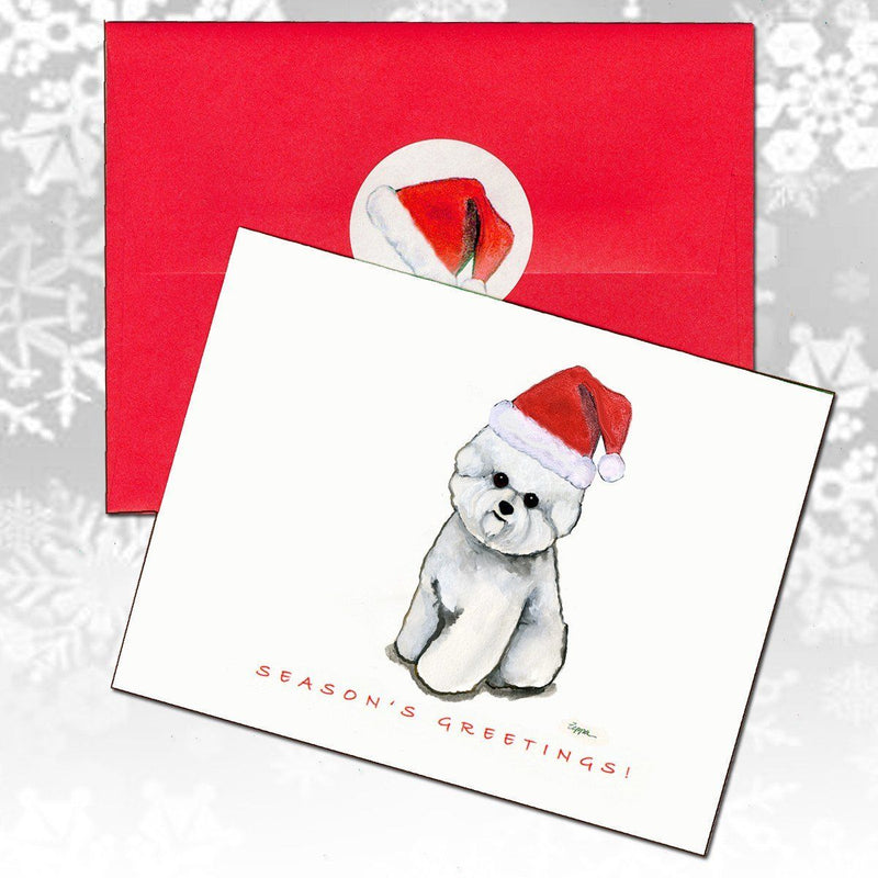 Bichon Frise Christmas Note Cards