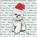 Bichon Frise "Happy Howlidays" Coaster
