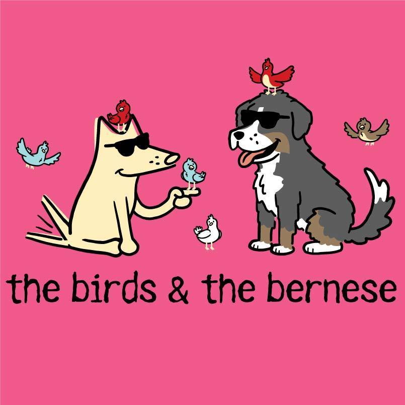 The Birds & The Bernese  - Ladies T-Shirt V-Neck