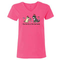 The Birds & The Bernese  - Ladies T-Shirt V-Neck