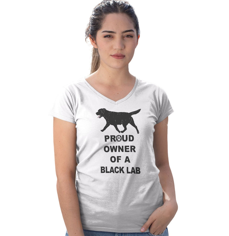 Black Labrador Retriever Proud Owner - Women's V-Neck T-Shirt