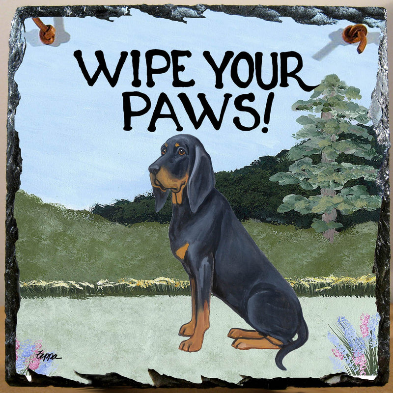 Black and Tan Coonhound Slate Sign