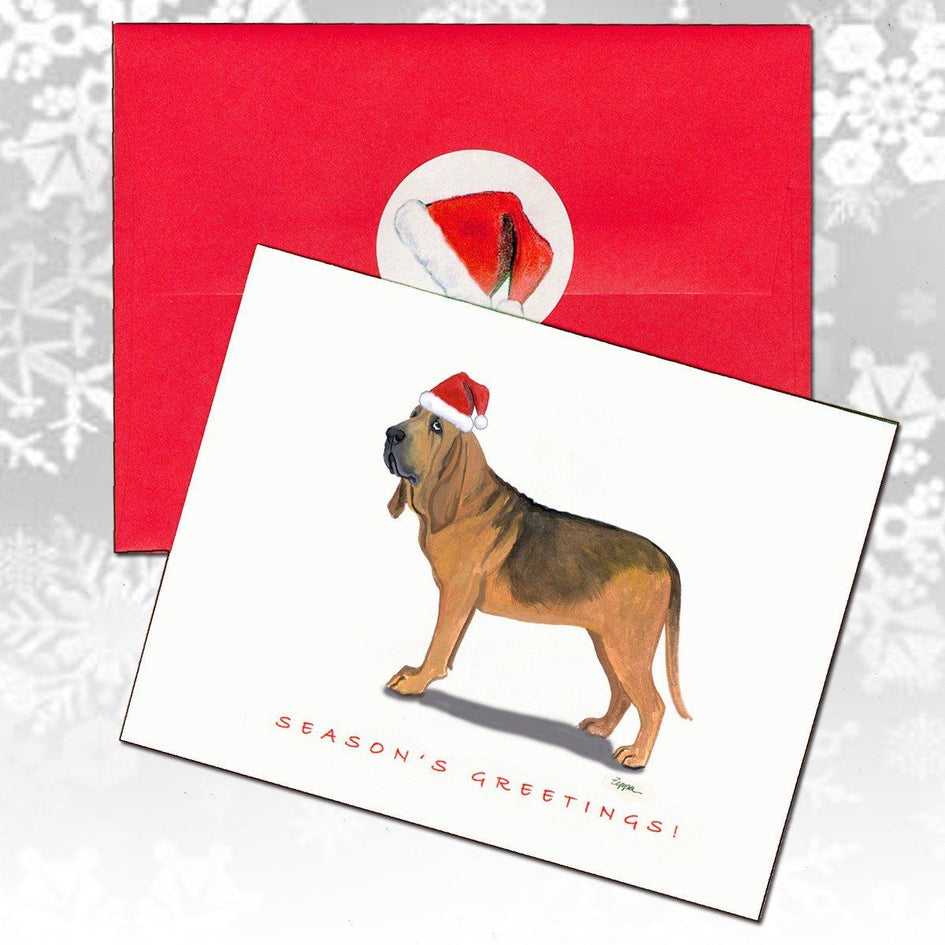Bloodhound Christmas Note Cards