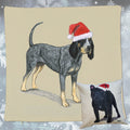 Bluetick Coonhound Santa Pillow Cover
