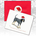 Bluetick Coonhound Christmas Note Cards