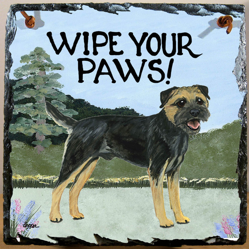 Border Terrier Slate Sign
