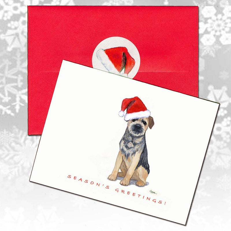 Border Terrier Christmas Note Cards