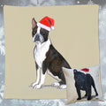 Boston Terrier Santa Pillow Cover