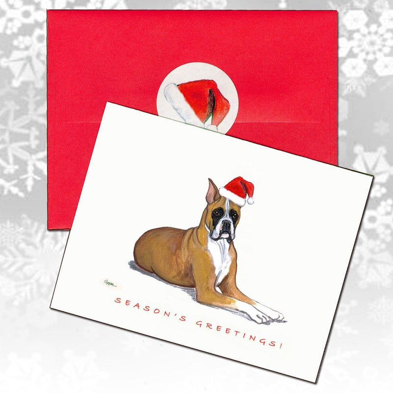 Boxer Christmas Note Cards