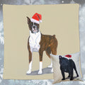 Boxer Santa Pillow Cover