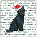 Briard, Black "Happy Howlidays" Coaster