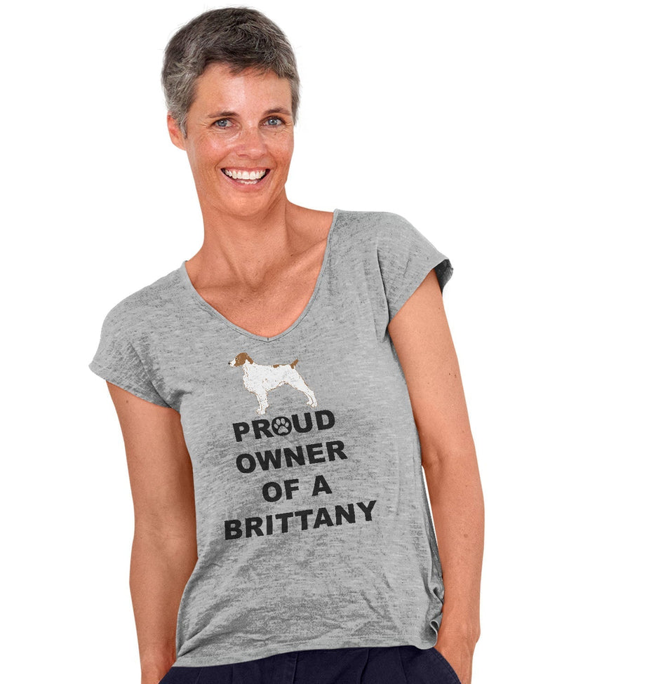 Brittany Proud Owner - Women's V-Neck T-Shirt