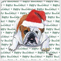 Bulldog "Happy Howlidays" Coaster