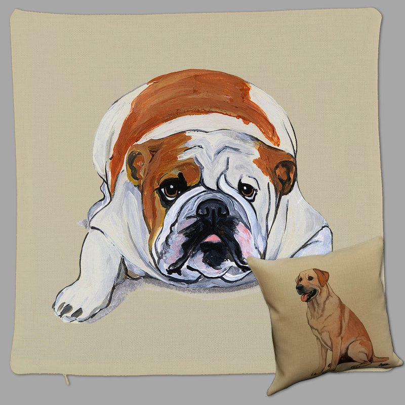 Bulldog Pillow Cover