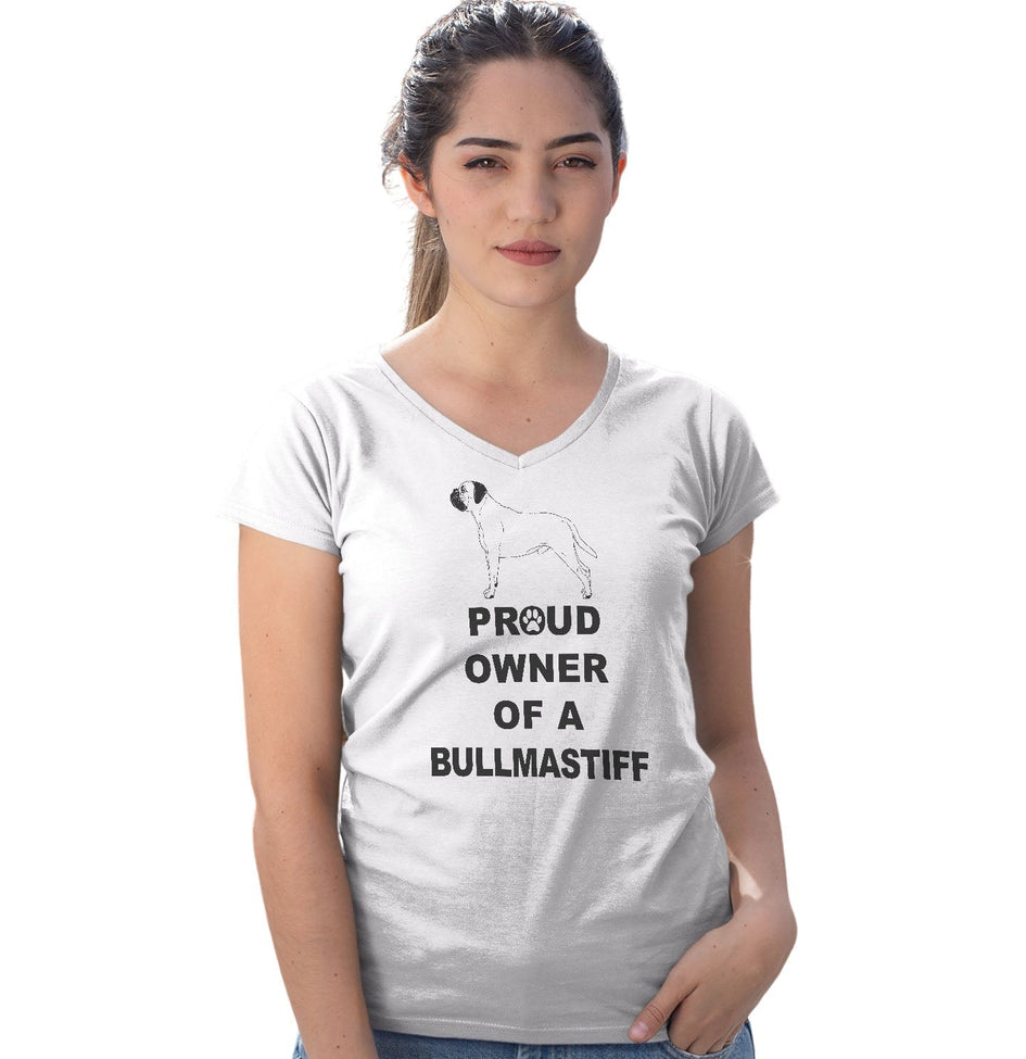 Bullmastiff Proud Owner - Women's V-Neck T-Shirt