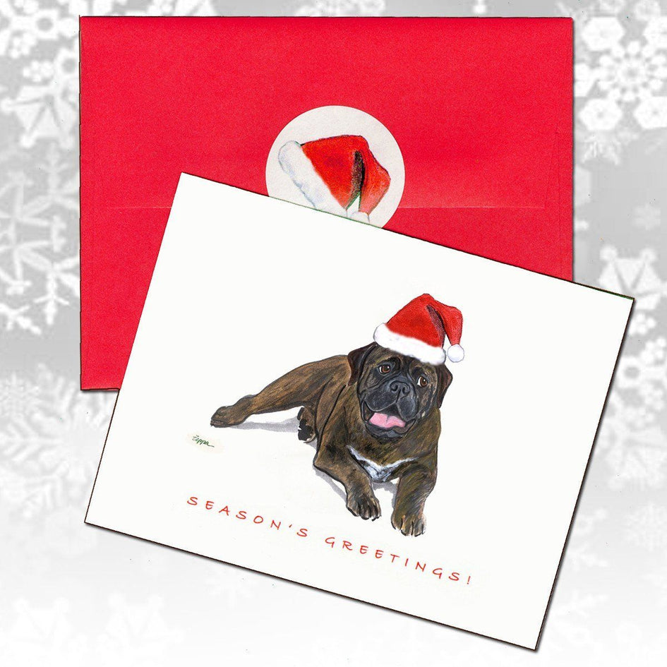 Bullmastiff Christmas Note Cards