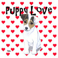 Jack Russell Puppy Love - Adult Unisex Hoodie Sweatshirt
