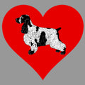 English Cocker Spaniel on Heart Left Chest - Full-Zip Hoodie Sweatshirt
