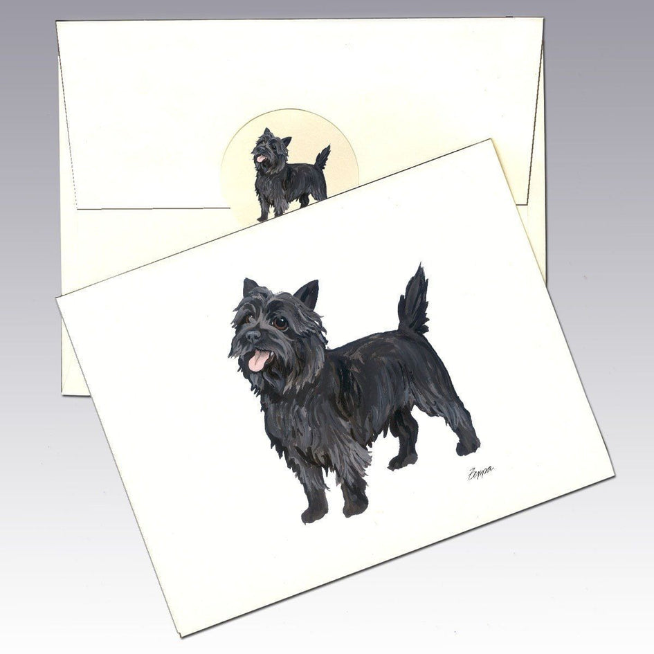 Cairn Terrier, Black Note Cards