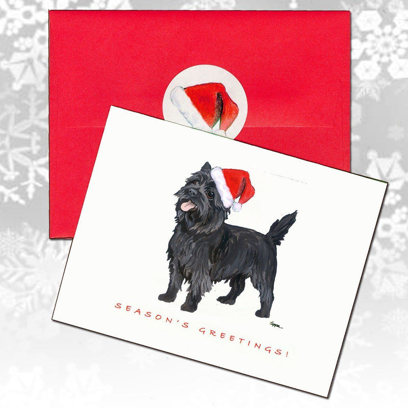 Cairn Terrier, Black Christmas Note Cards