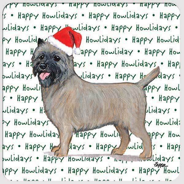Cairn Terrier "Happy Howlidays" Coaster