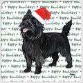 Cairn Terrier, Black "Happy Howlidays" Coaster