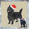 Cairn Terrier Santa Pillow Cover