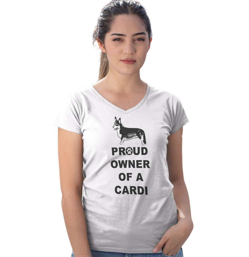 Cardigan Welsh Corgi Proud Owner - Women's V-Neck T-Shirt