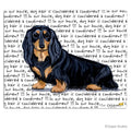 Dachshund, Black and Tan Longhair Cutting Board