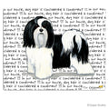 Havanese, Black and White Cutting Board