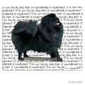 Pomeranian, Black Cutting Board
