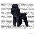Poodle Black Cutting Board