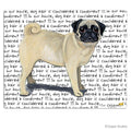 Pug, Fawn Cutting Board