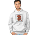 Red Dachshund Love Text - Adult Unisex Hoodie Sweatshirt