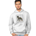 Brindle Staffordshire Bull Terrier Love Text - Adult Unisex Hoodie Sweatshirt