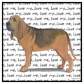 Bloodhound Love Text - Adult Unisex Hoodie Sweatshirt