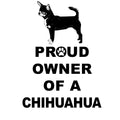 Black & White Chihuahua Proud Owner - Adult Unisex Hoodie Sweatshirt