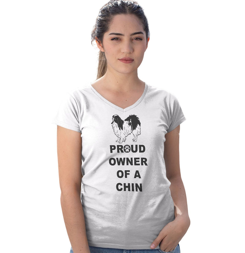 Japanese Chin Proud Owner - Women's V-Neck T-Shirt