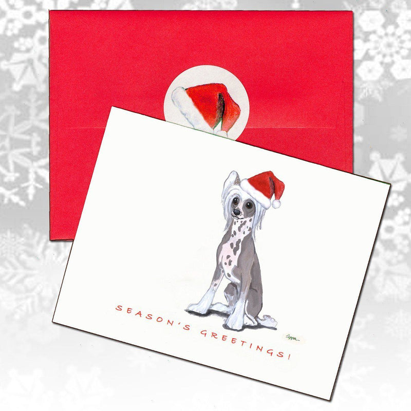 Chinese Crested Christmas Note Cards