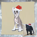 Chinese Crested Santa Pillow Cover