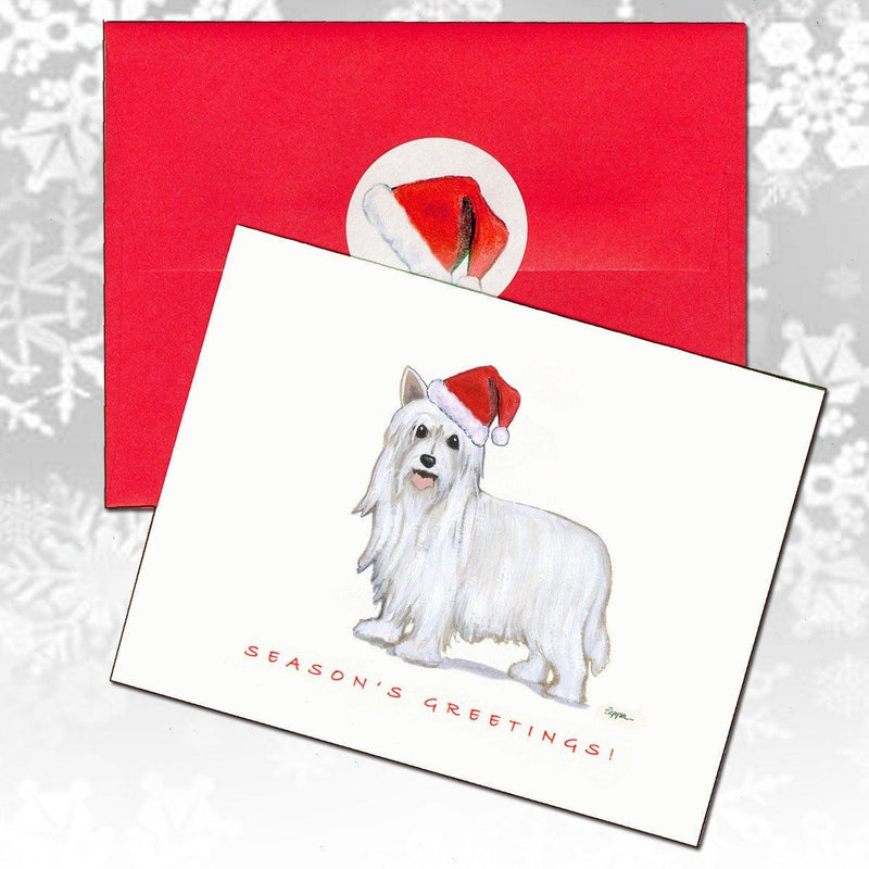 Chinese Crested, Powderpuff Christmas Note Cards