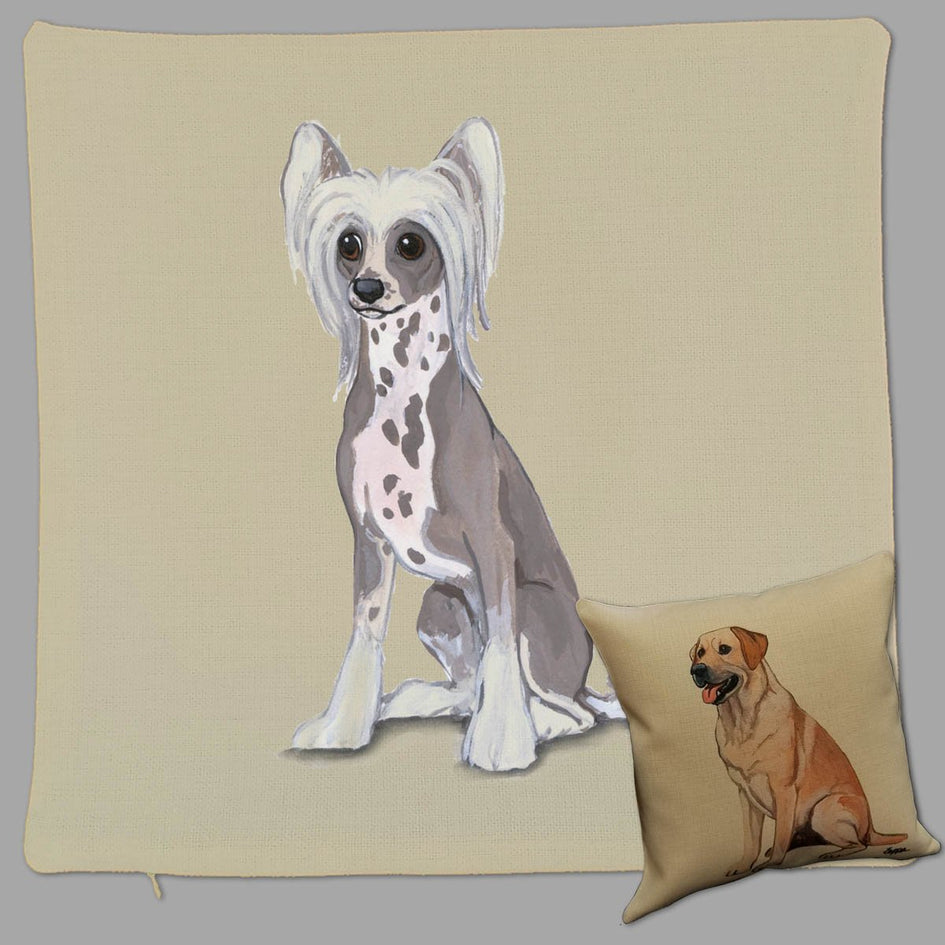 Chinese Crested Pillow Cover